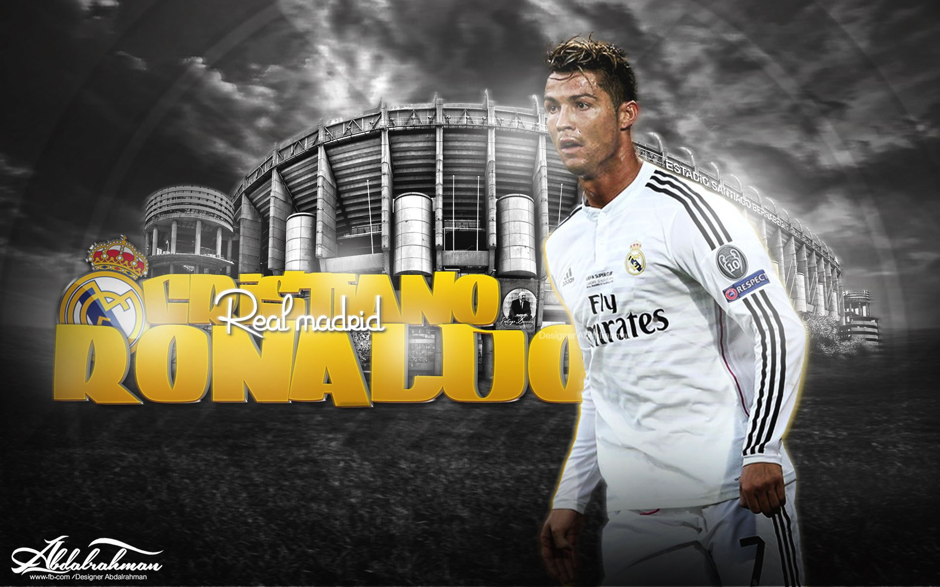 Cr7 Wallpaper By Abdalrahman - Cr7 Wallpaper 2015 - HD Wallpaper 
