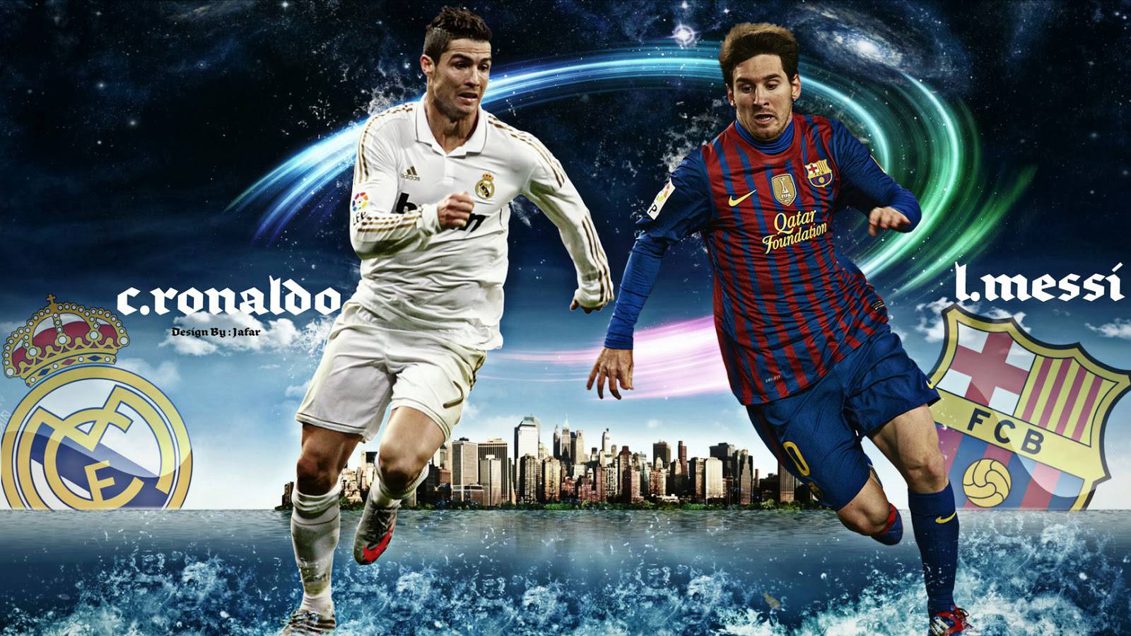 Messi Vs Ronaldo Football Wallpaper - Cristiano Ronaldo Vs Messi 2013 - HD Wallpaper 