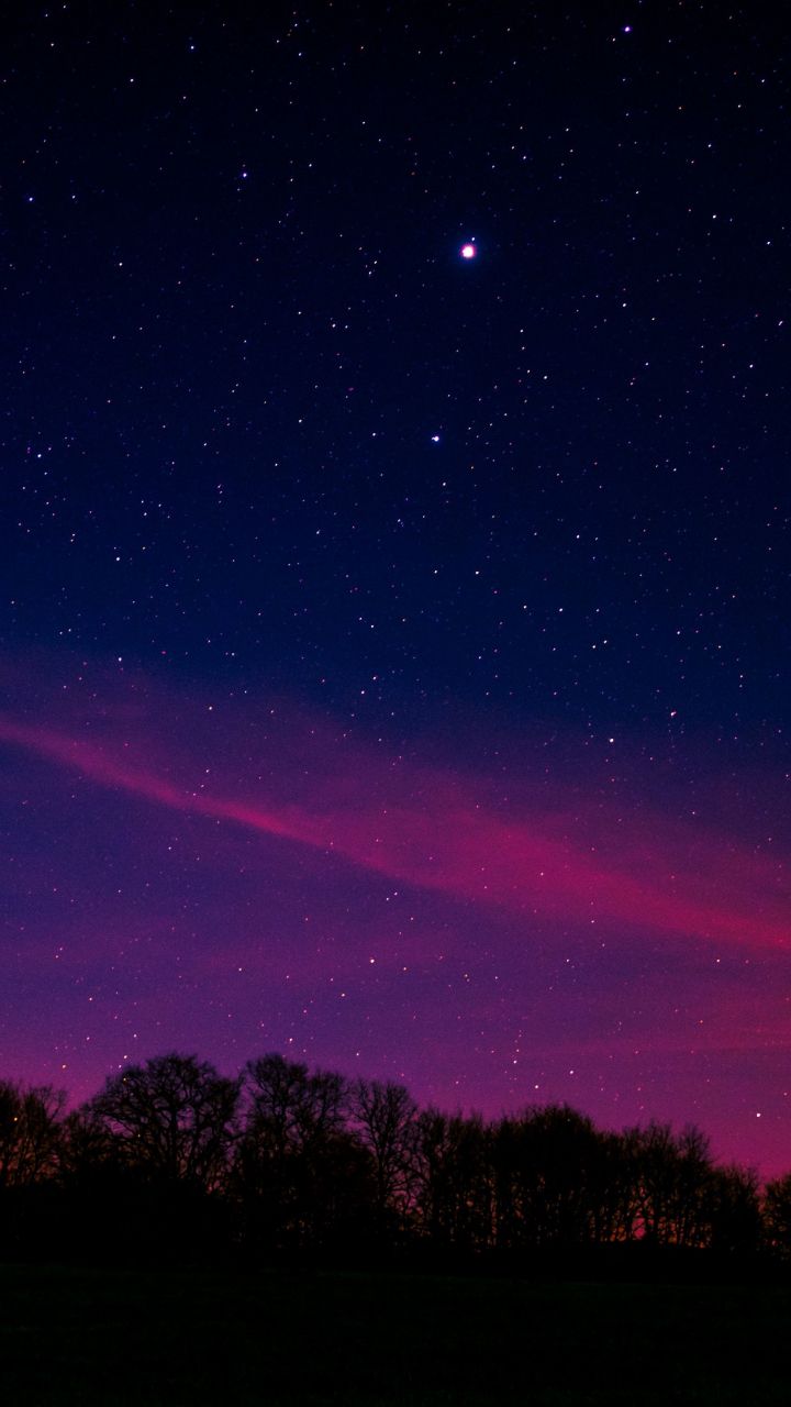 Pink Night Sky Background - HD Wallpaper 
