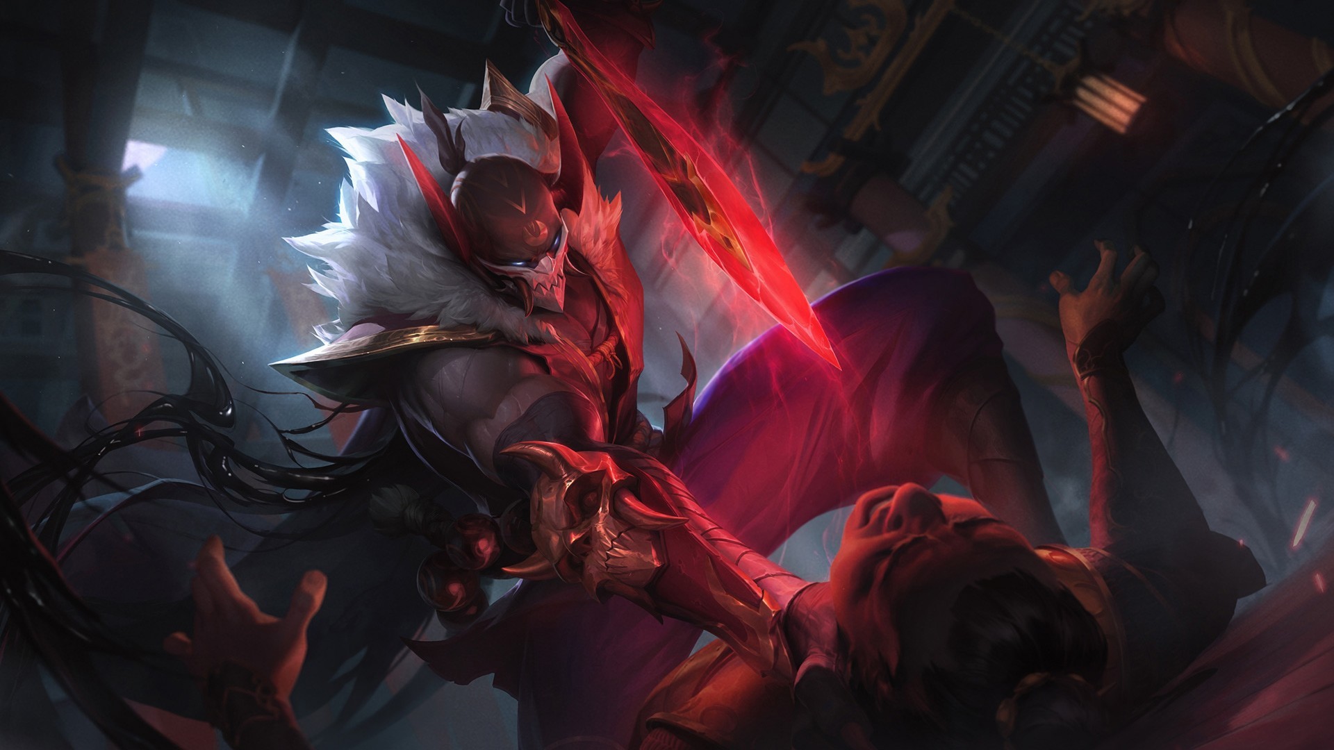 Blood Moon Pyke, Artwork, League Of Legends, Lol, Champion - League Of Legends Blood Moon Pyke - HD Wallpaper 