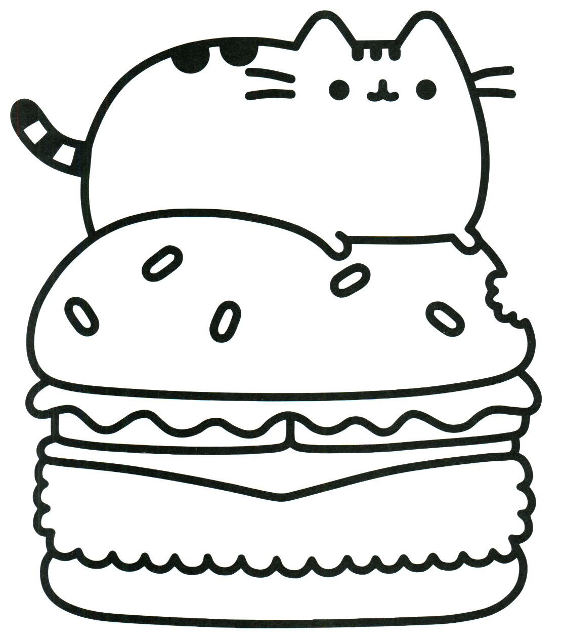 Pusheen Coloring Pages Printable - HD Wallpaper 