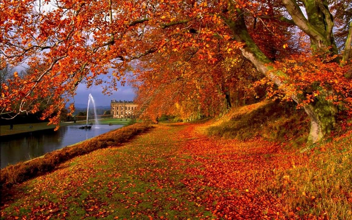 Chatsworth House Autumn - HD Wallpaper 