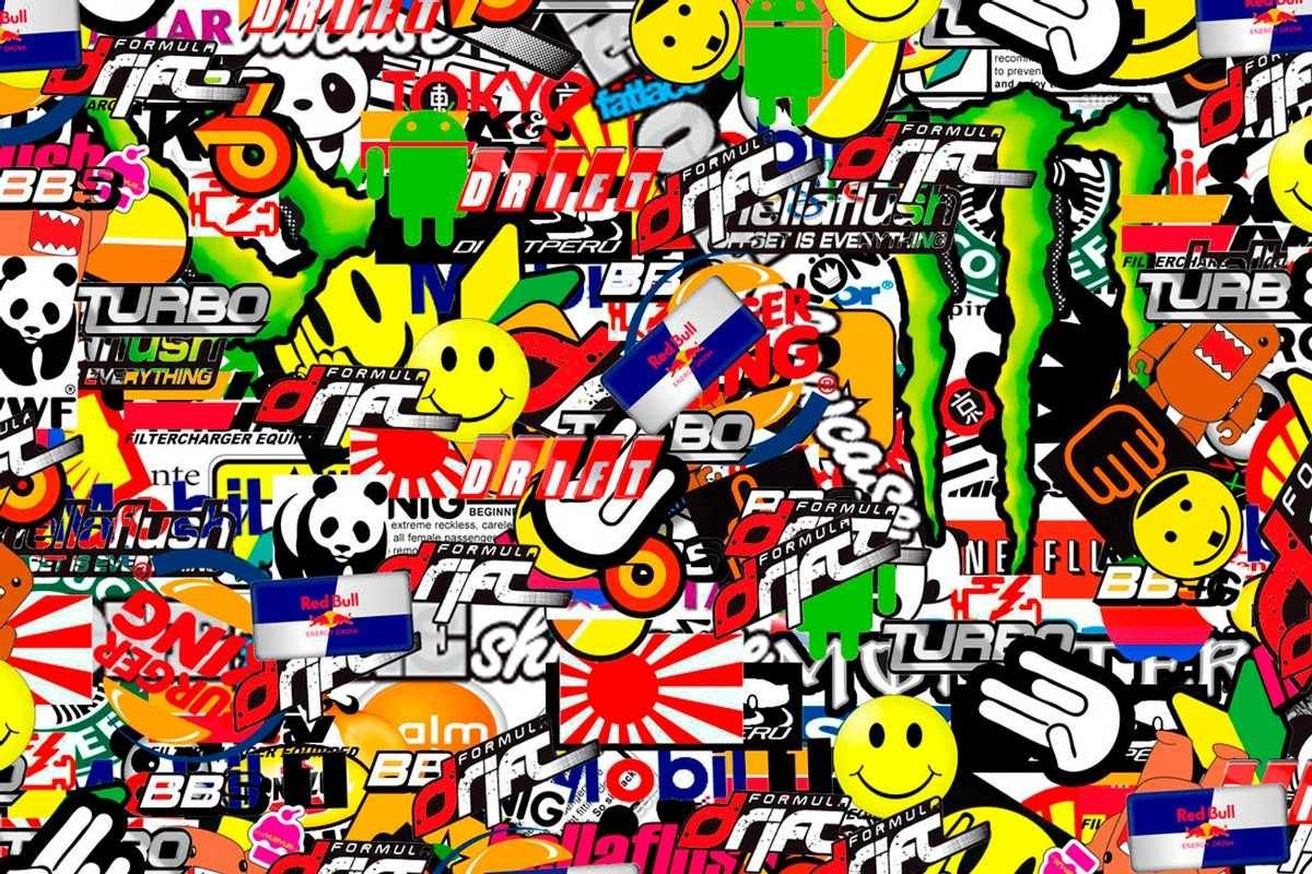 Jdm Sticker Bomb Wallpaper Hd - HD Wallpaper 