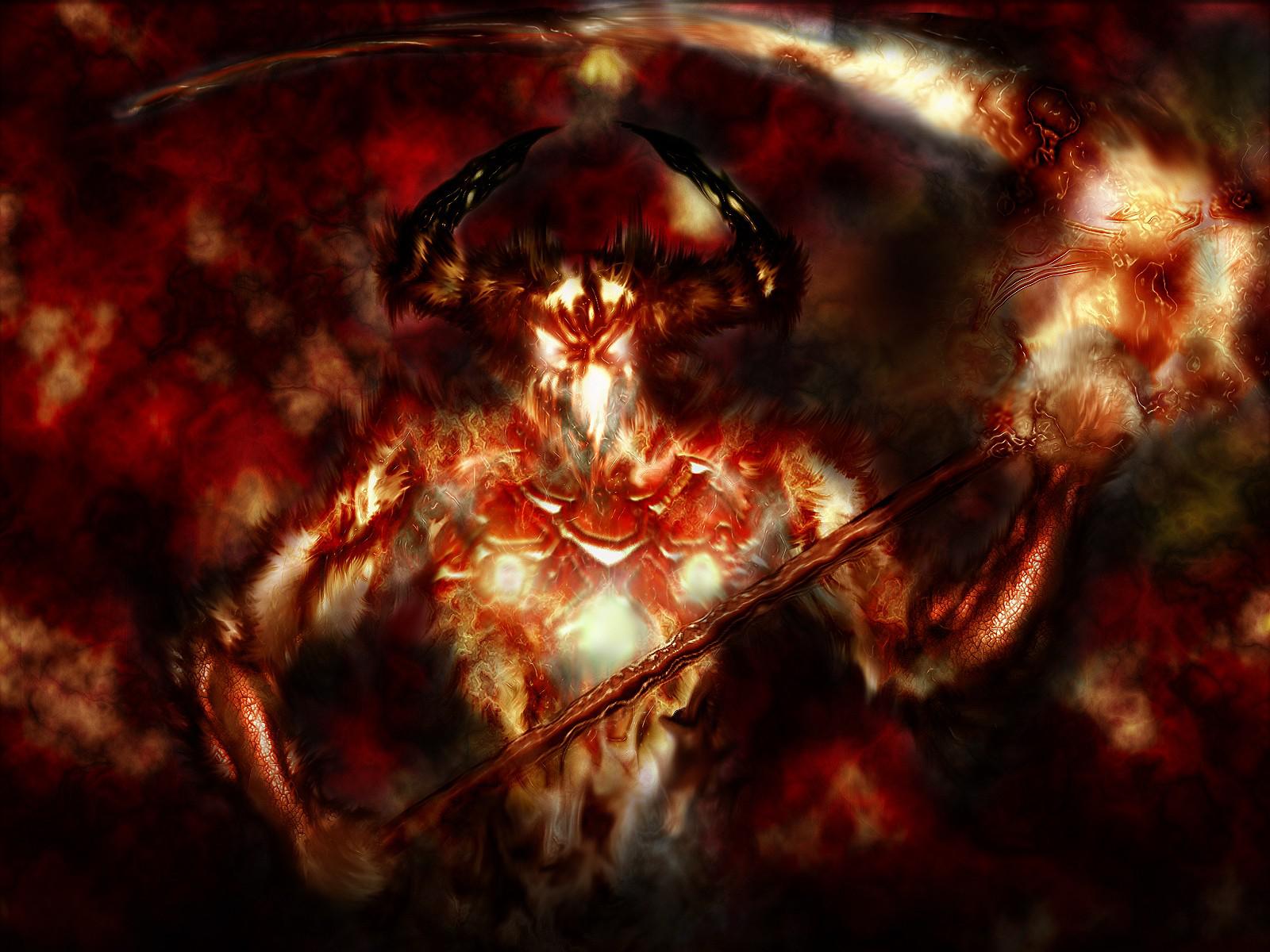 Hd Dark Grim Reaper Horror Skeletons Skull Creepy Demon - Hell Reaper - HD Wallpaper 