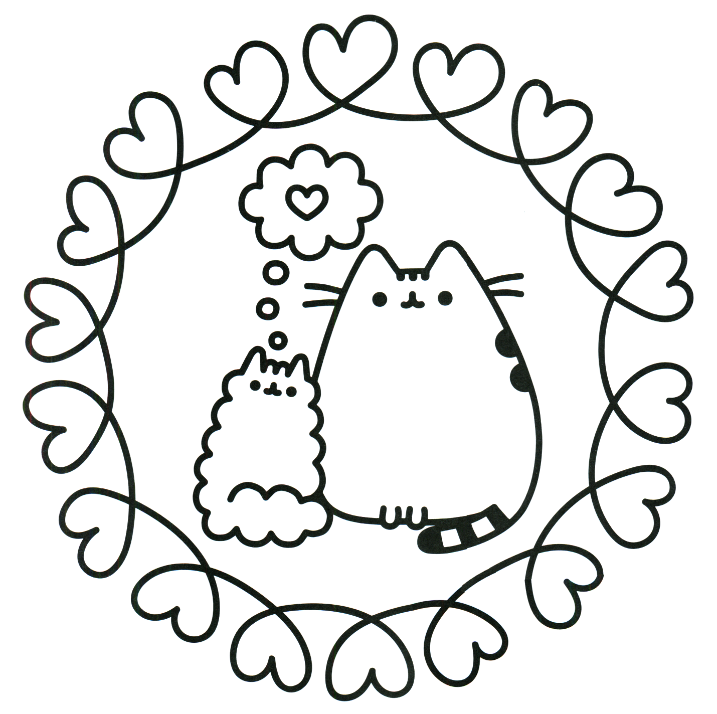 Stormy Pusheen Cat Coloring - 1430x1424 Wallpaper - teahub.io