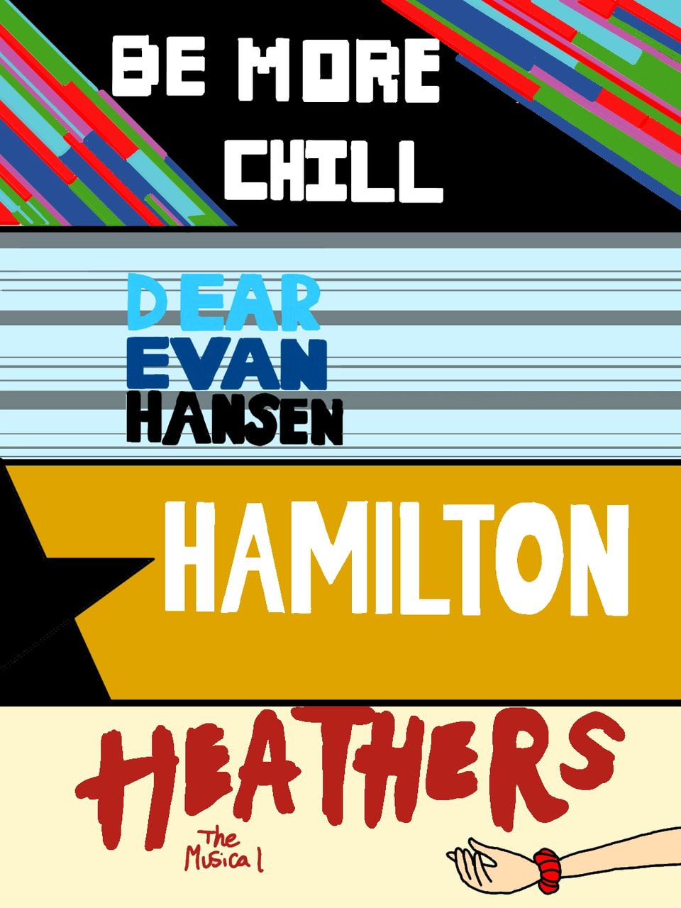 Hamilton Heathers Be More Chill Dear Evan Hansen - HD Wallpaper 