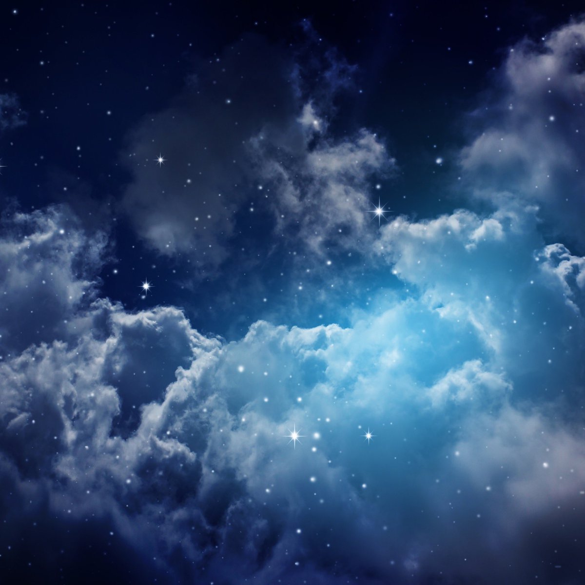 Magical Night Sky Background - 1200x1200 Wallpaper 