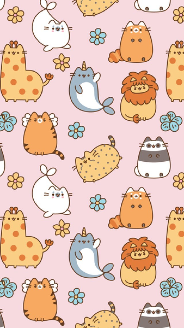 Pusheen Wallpaper Animals - HD Wallpaper 