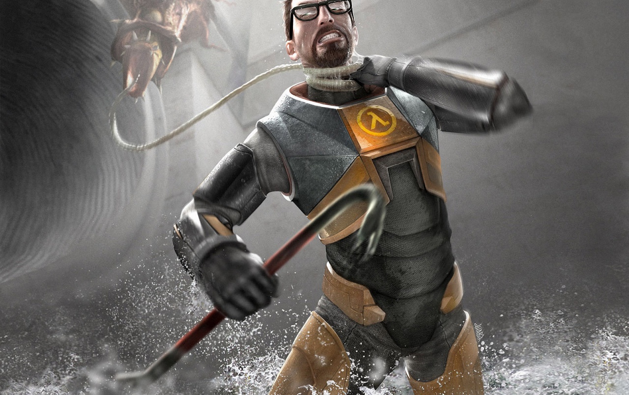 Half-life 2 Wallpapers - Half Life Gordon Freeman Crowbar - HD Wallpaper 