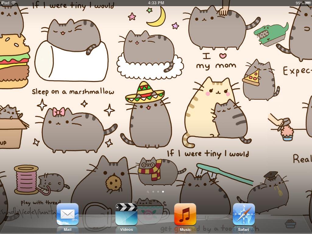 Pusheen The Cat - HD Wallpaper 