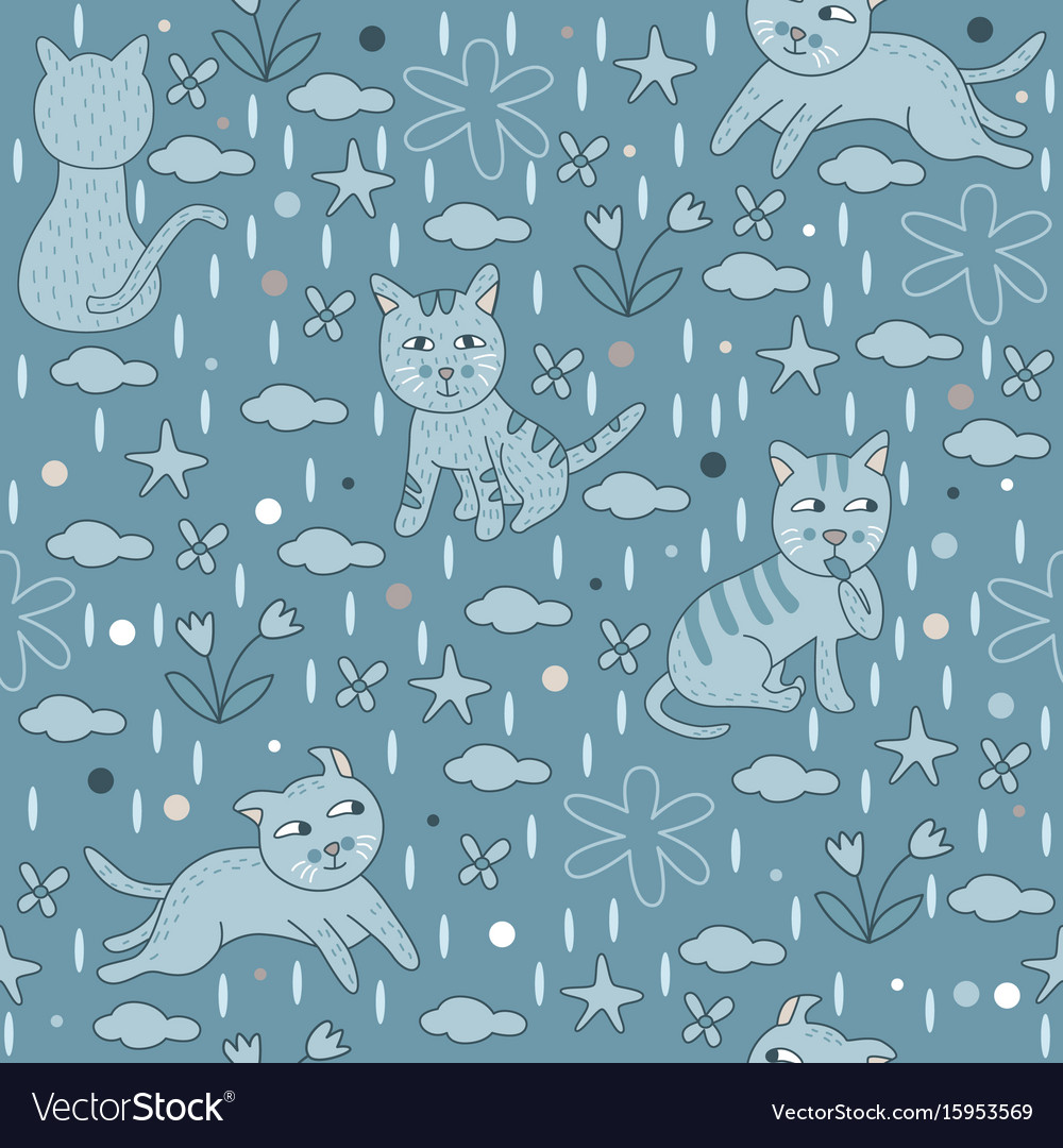 Blue Cat Background - HD Wallpaper 