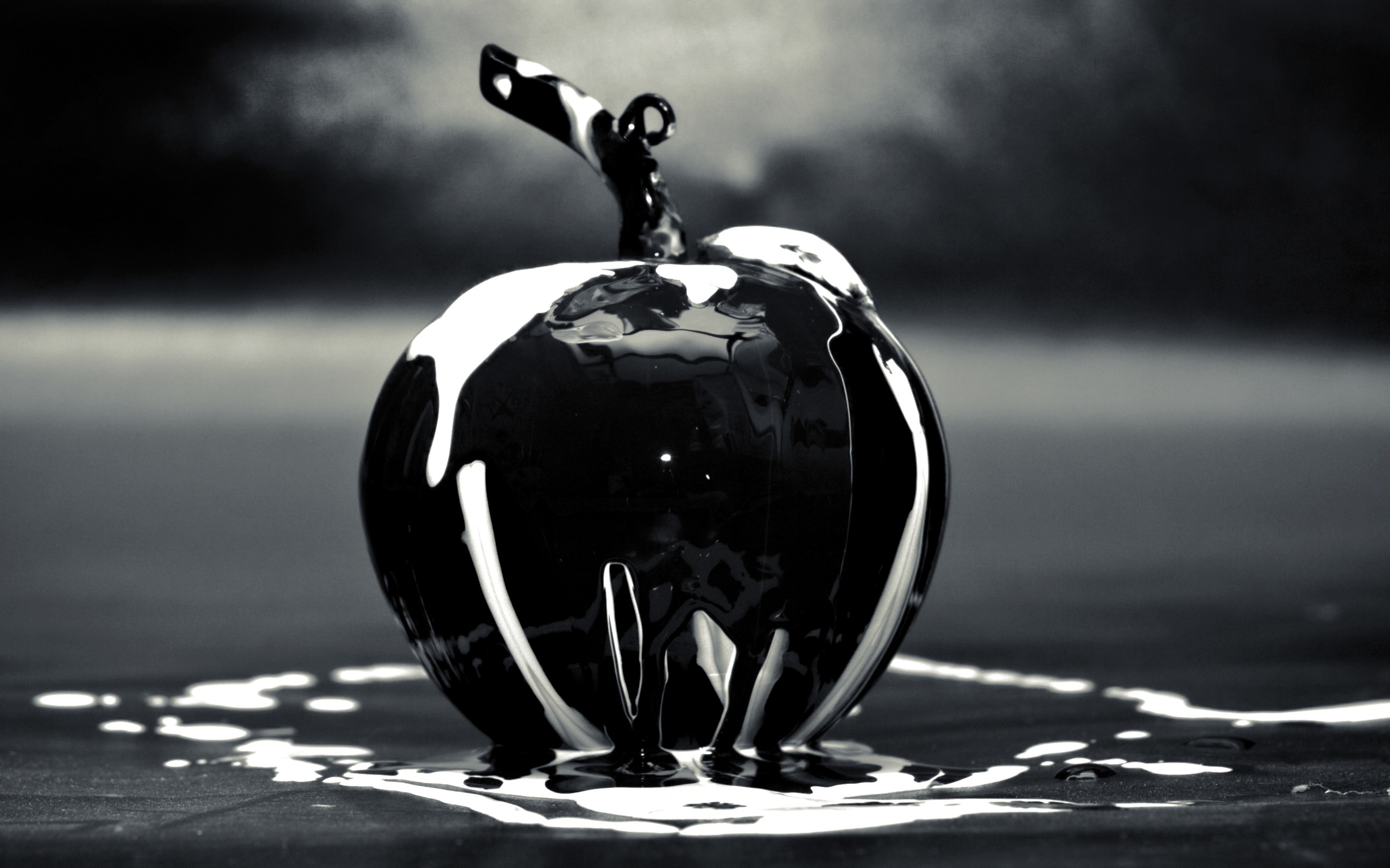Art, Cool, Creative, Apple, 3d, Black And White, Black - Black And White Creativity Creative - HD Wallpaper 