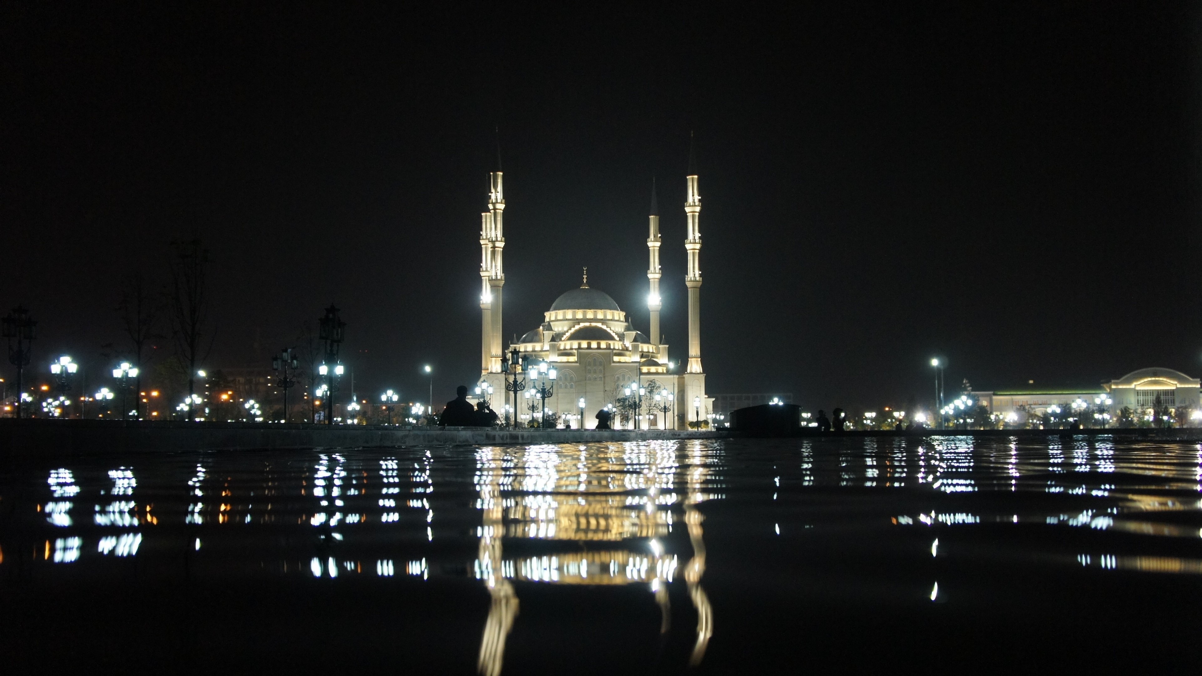 Taj Mahal At Night Hd - HD Wallpaper 