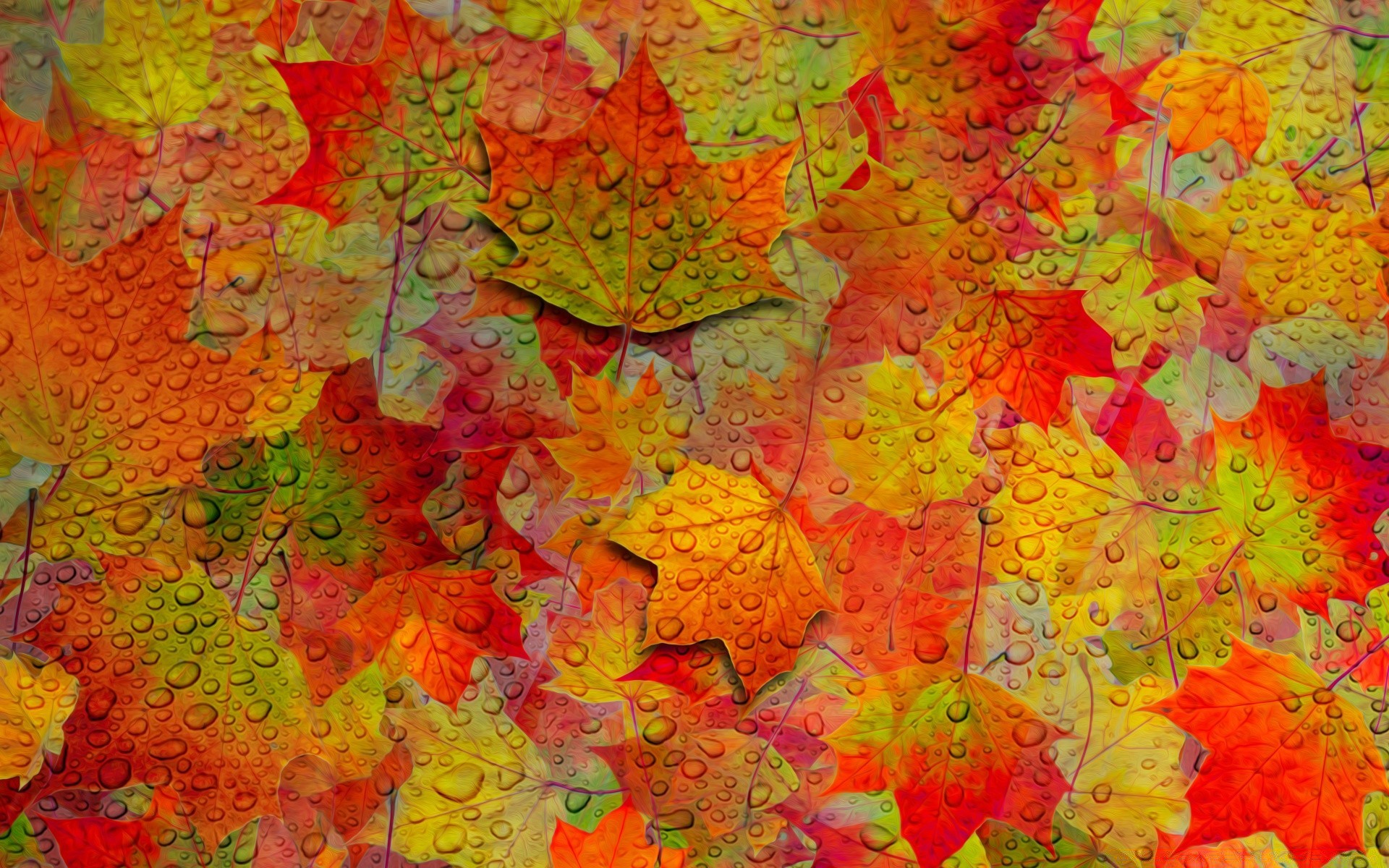 Autumn Abstract Art Texture Pattern Desktop Color Artistic - Autumn Leaves Wallpaper For Android - HD Wallpaper 
