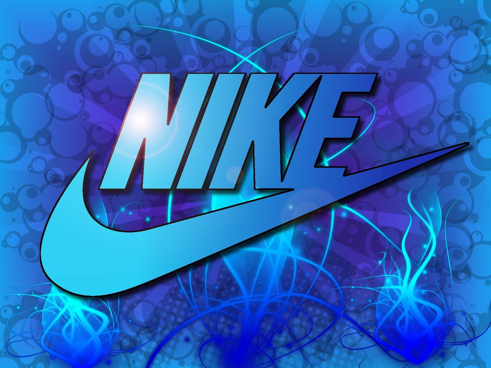 25 Impressive Nike Wallpapers For Desktop - Blue Nike Sign - HD Wallpaper 