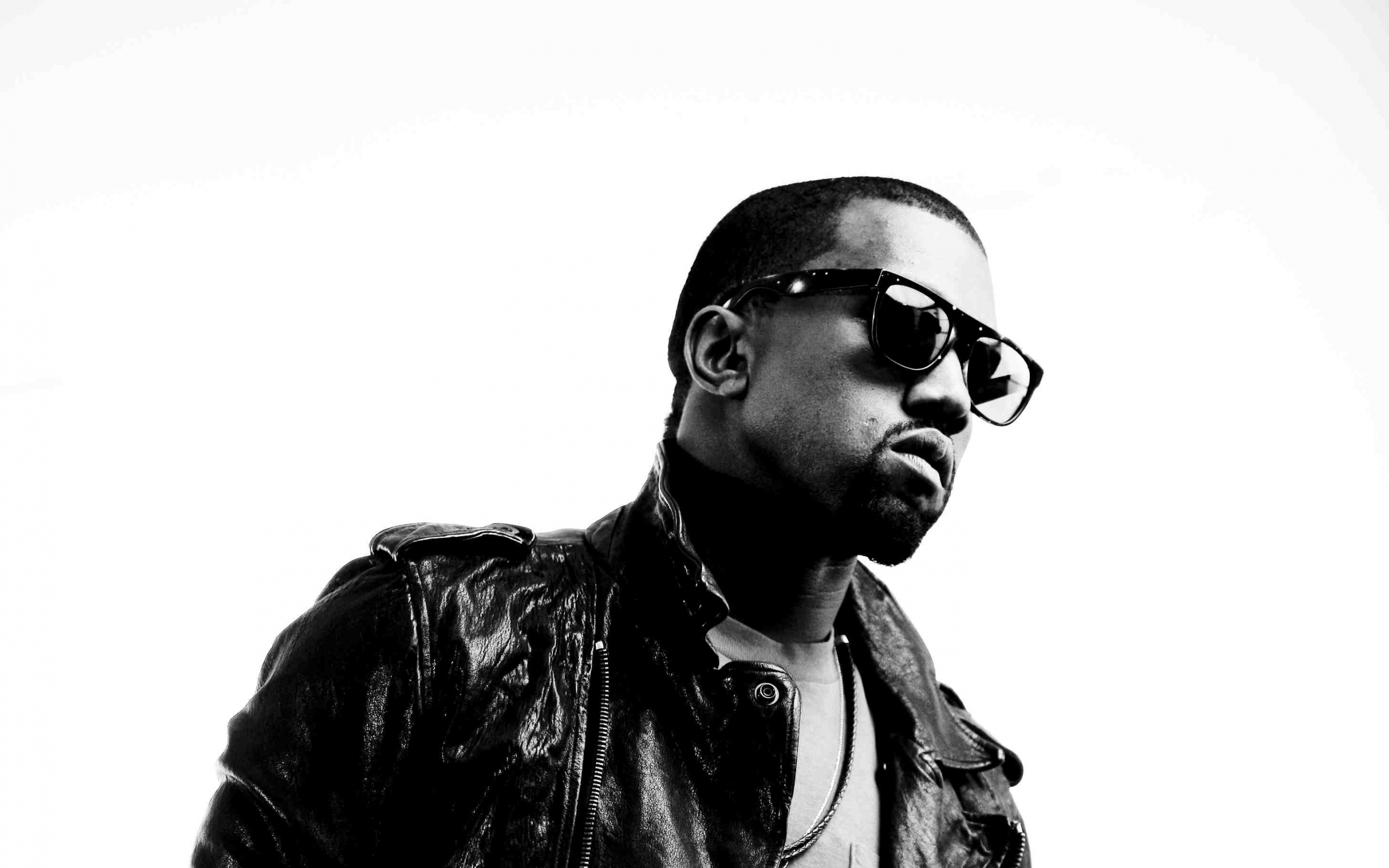 Black And White Kanye West Wallpaper - Kanye West - HD Wallpaper 
