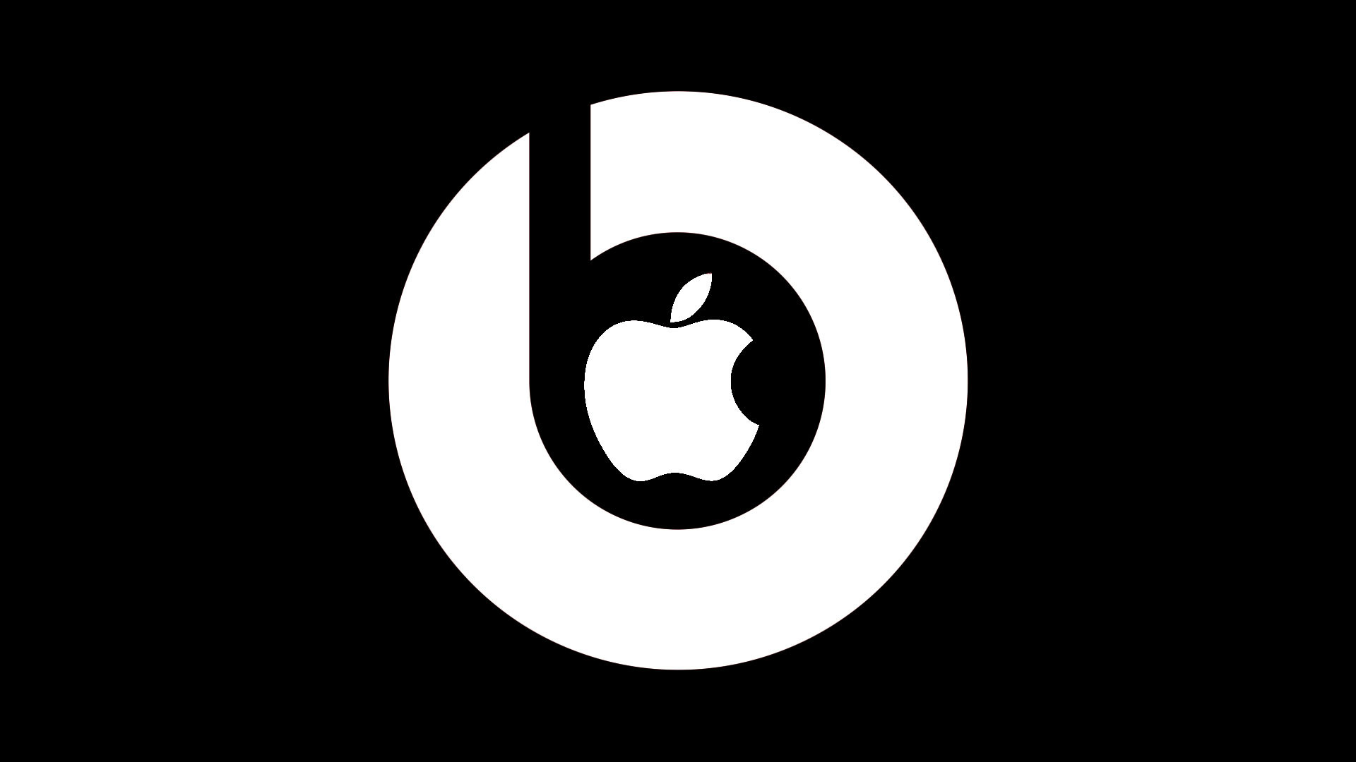 Hd Pics Photos Music Beats Audio Apple Logo Hd Quality - Black And White Apple Logo - HD Wallpaper 