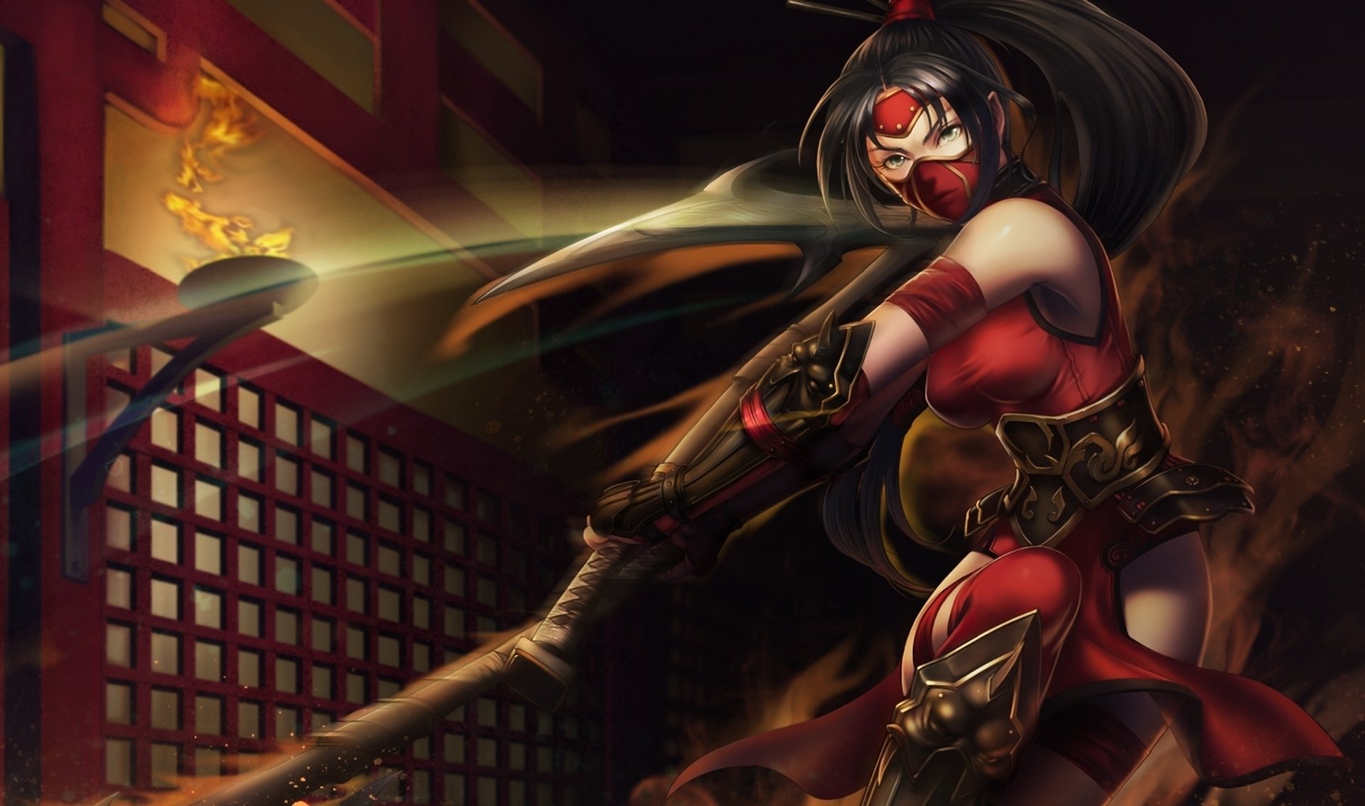 Lol Crimson Akali - HD Wallpaper 