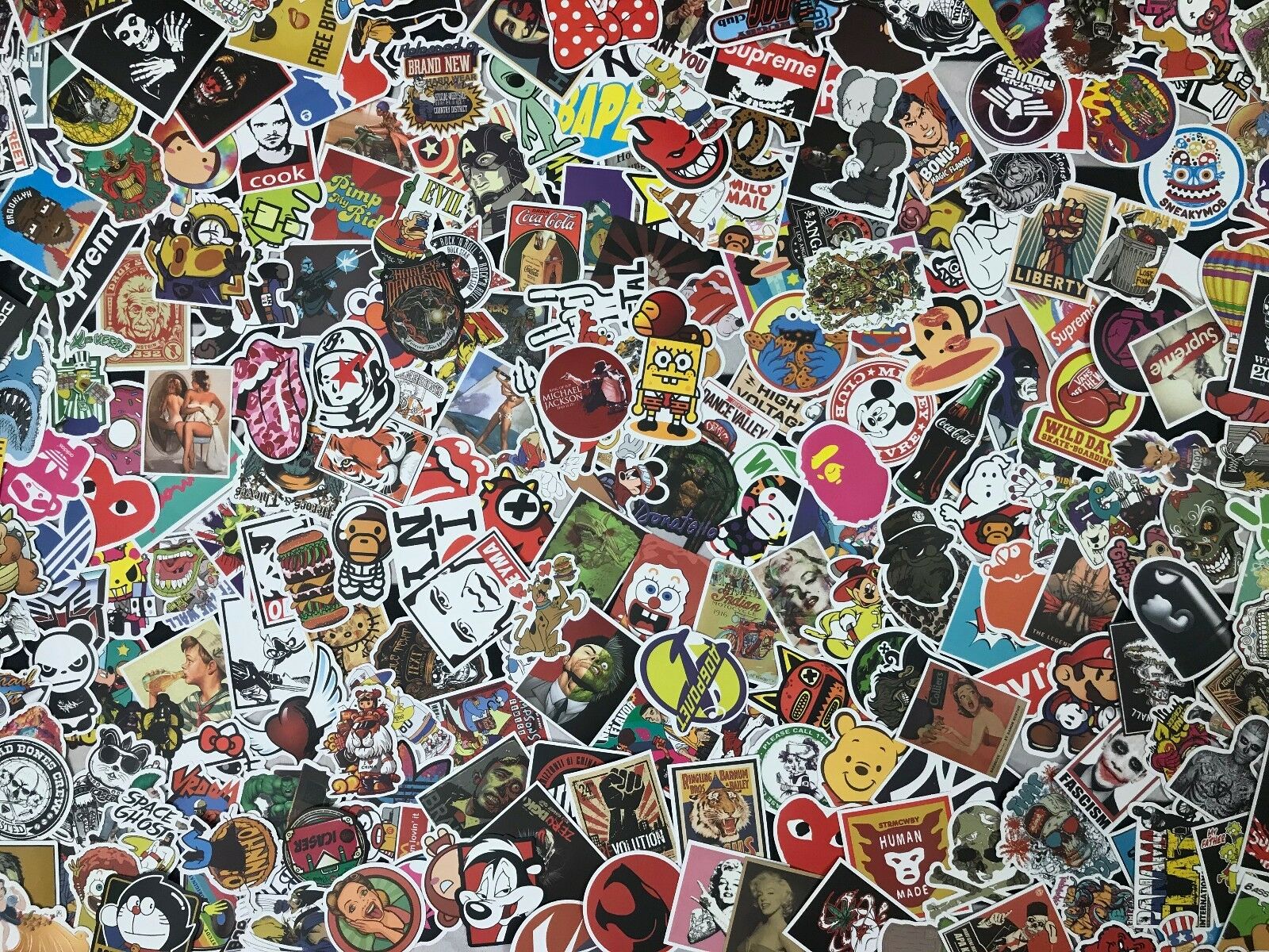 Stickers Lot - HD Wallpaper 