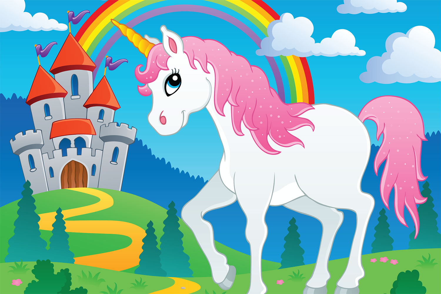 Cute Unicorn - El Cuento Del Unicornio - HD Wallpaper 