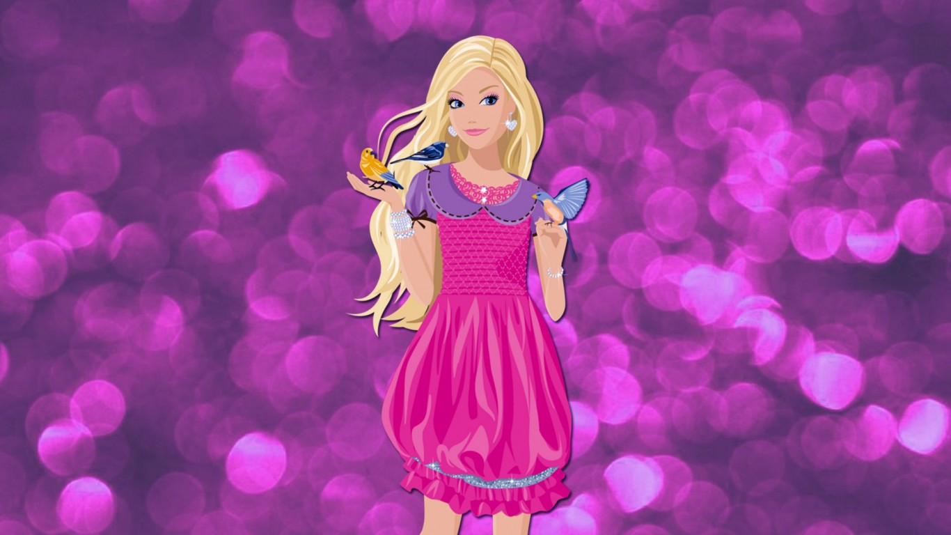 Barbie Wallpapers Full Hd, Beautiful Wallpapers Full - Bokeh Blue - HD Wallpaper 