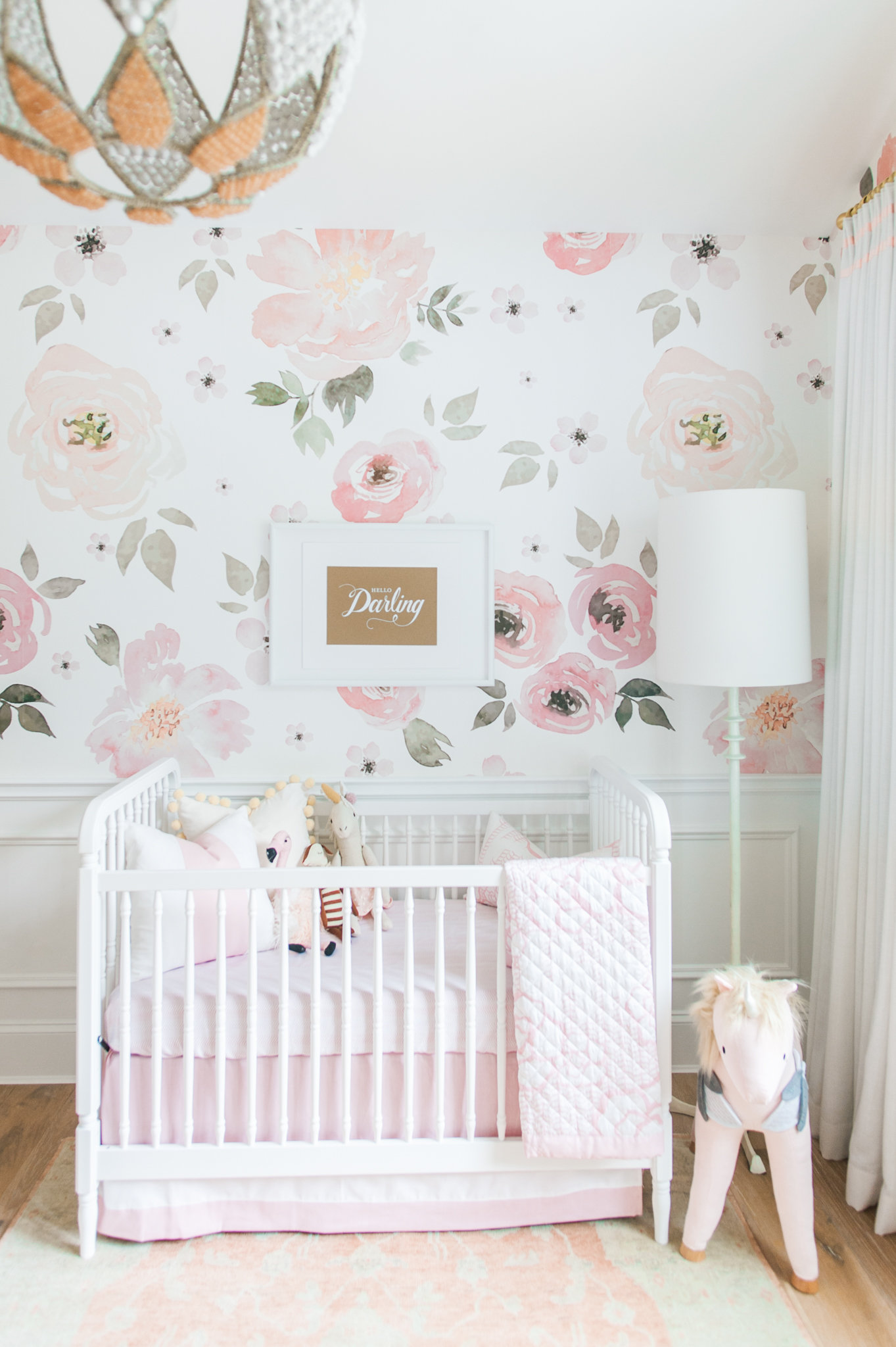 Girl Nursery Monika Hibbs Lillya Grace - Anewall Jolie Mural - HD Wallpaper 