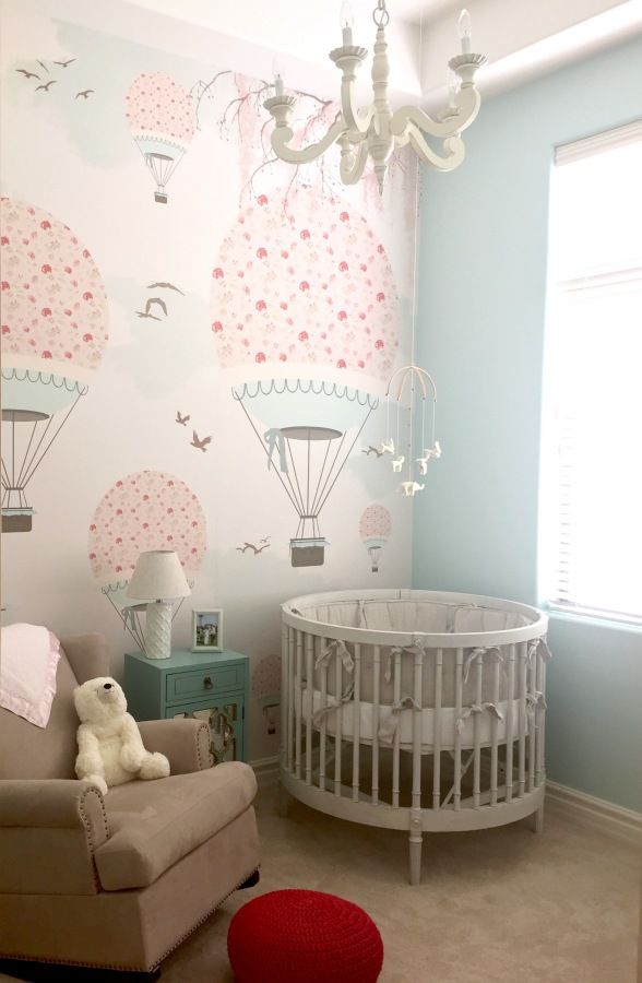 Hot Air Balloon Wallpaper Nursery - HD Wallpaper 