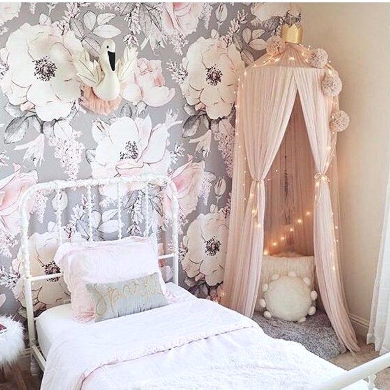 Baby Girl Wallpaper Nursery Wallpaper Nursery Decor - Peel And Stick Wallpaper Bedroom - HD Wallpaper 