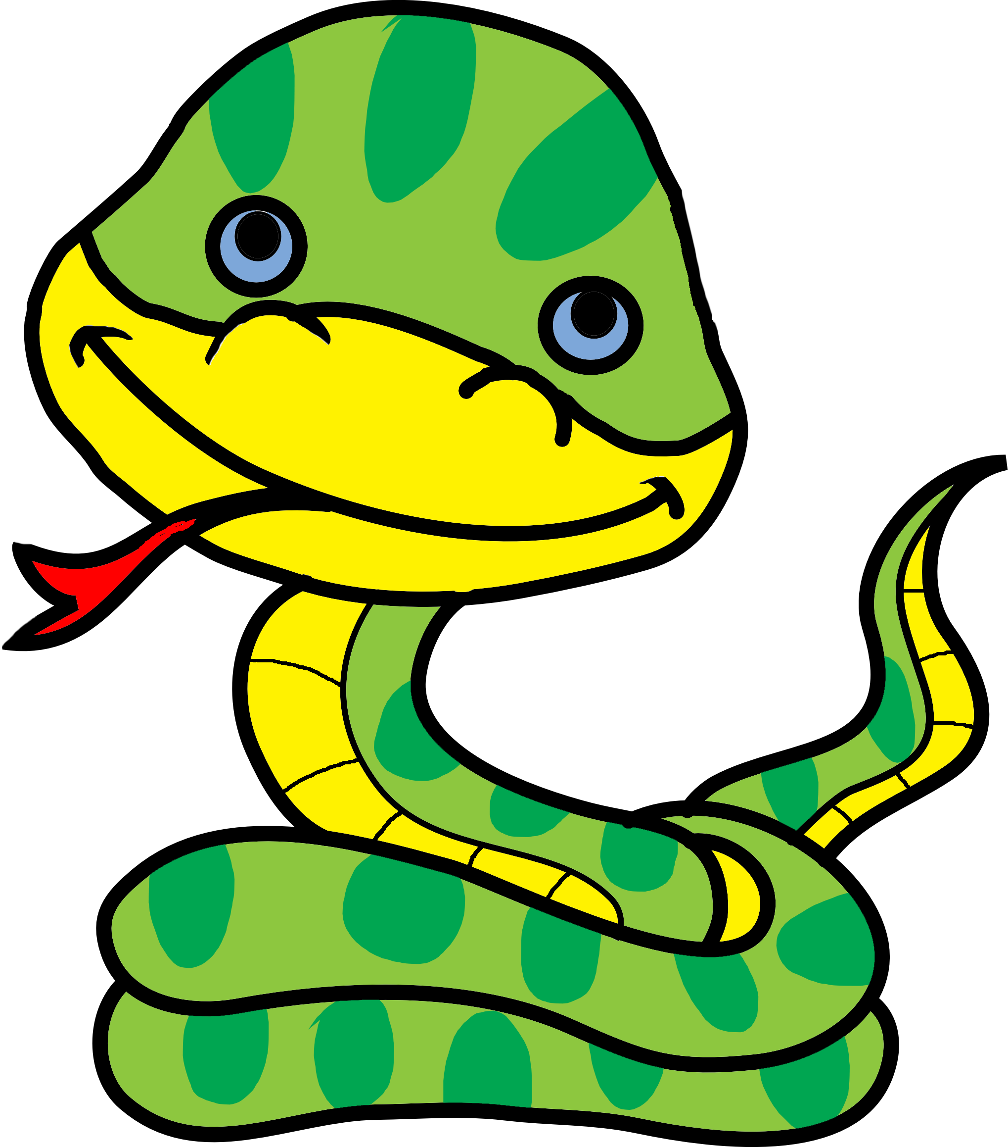 Koleksi Gambar Animasi Kartun Ular Terbaru 2018 Sapawarga - Snake Png Cartoon Green - HD Wallpaper 