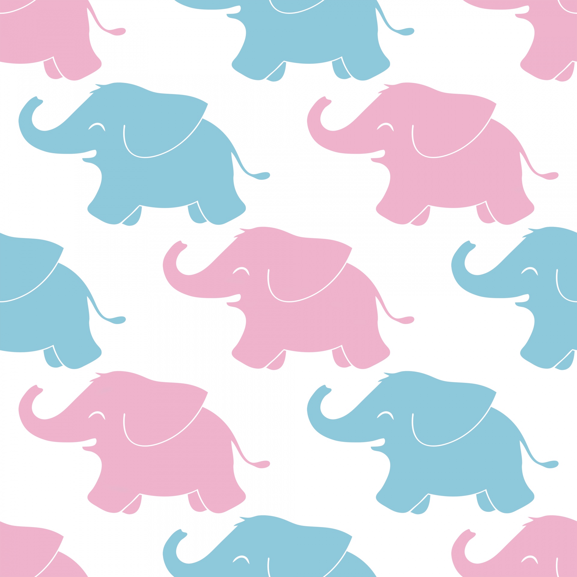 Elephant Baby Pink Free Photo - Baby Pink And Baby Blue Background - HD Wallpaper 