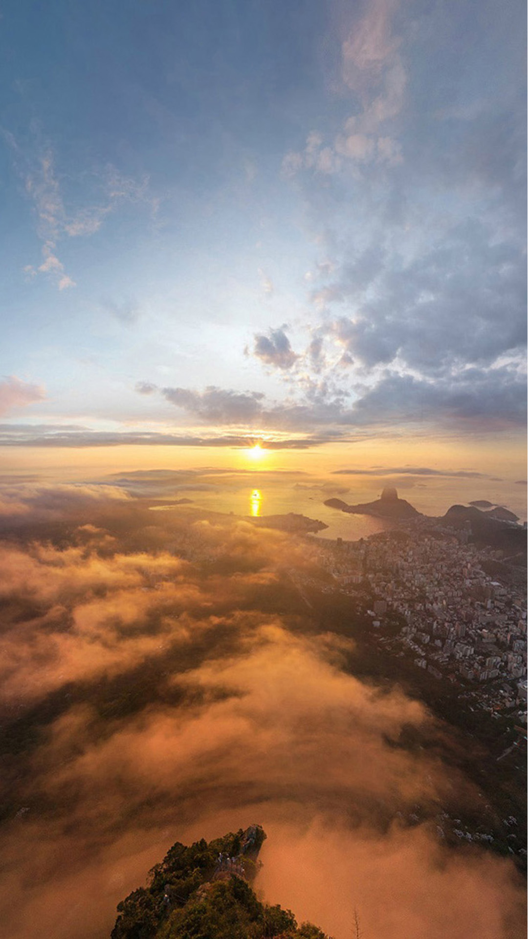 Sunset Drone Android Wallpaper - Paisagem Rio De Janeiro - HD Wallpaper 