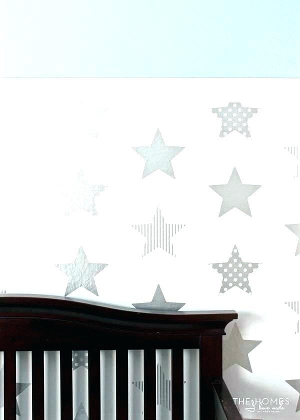 Girls Nursery Wallpaper Star Wallpaper Baby Room - Nursery - HD Wallpaper 