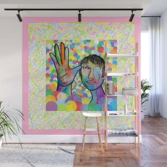 Baby Nursery Wallpaper Murals Father For Baby Girl - HD Wallpaper 