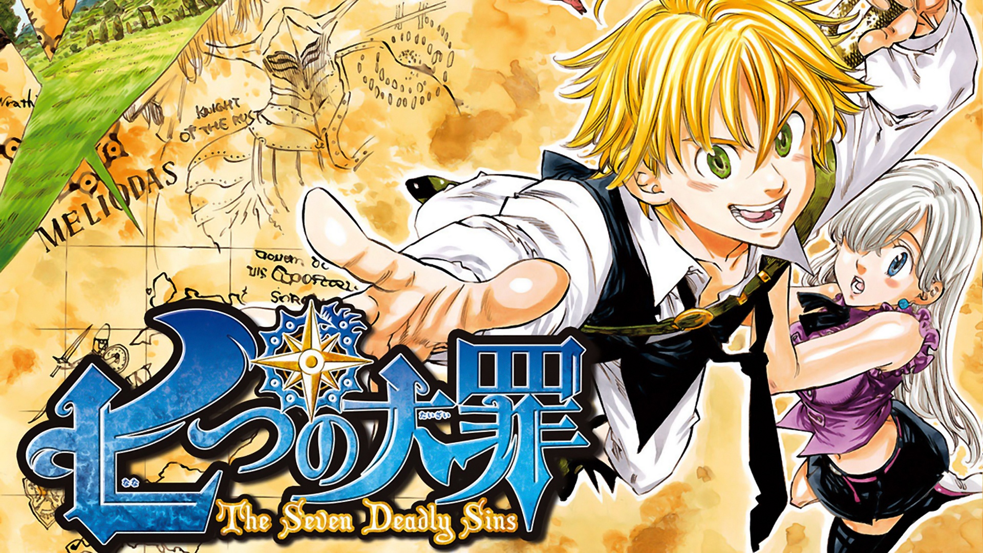 Seven Deadly Sins Anime Meliodas Elizabeth - Seven Deadly Sins Background - HD Wallpaper 