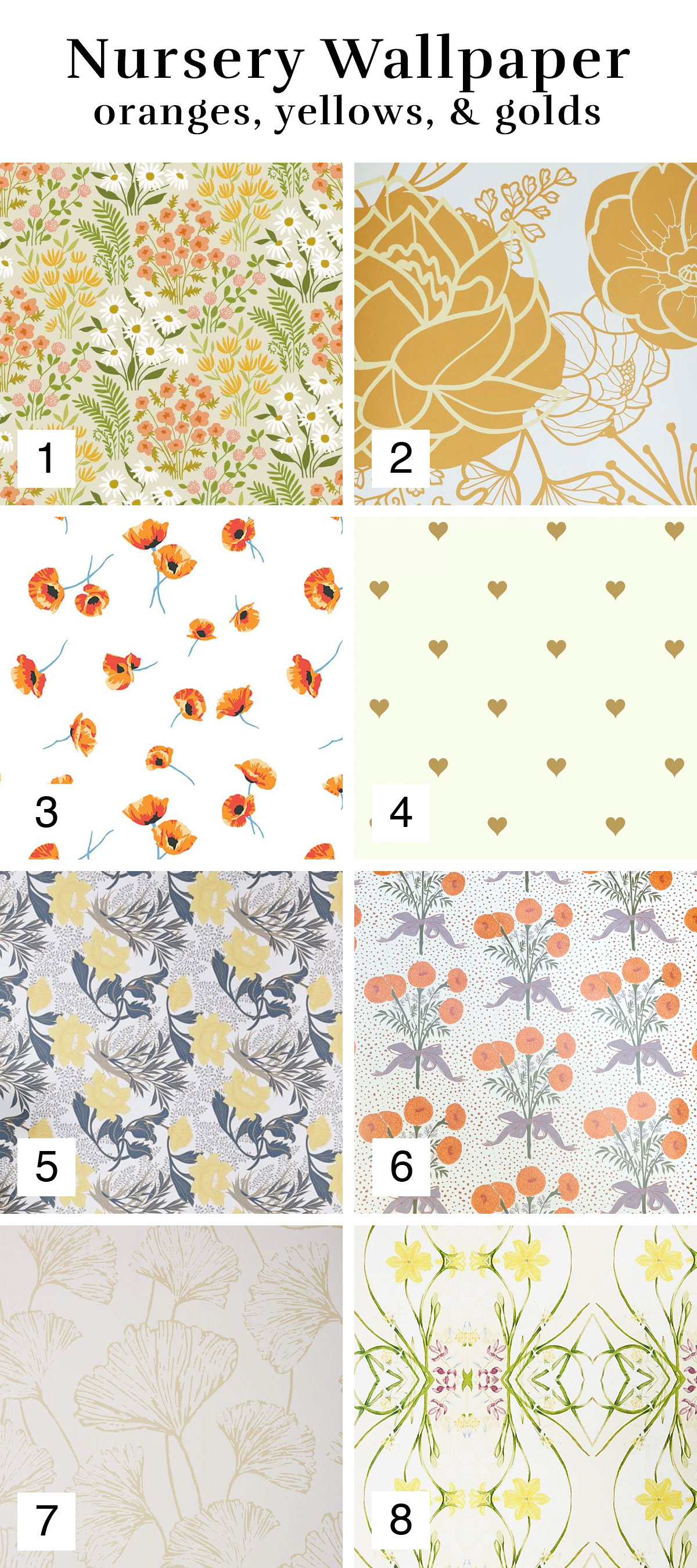 Orange, Yellow, & Gold Wallpaper Inspiration Roundup - Motif - HD Wallpaper 