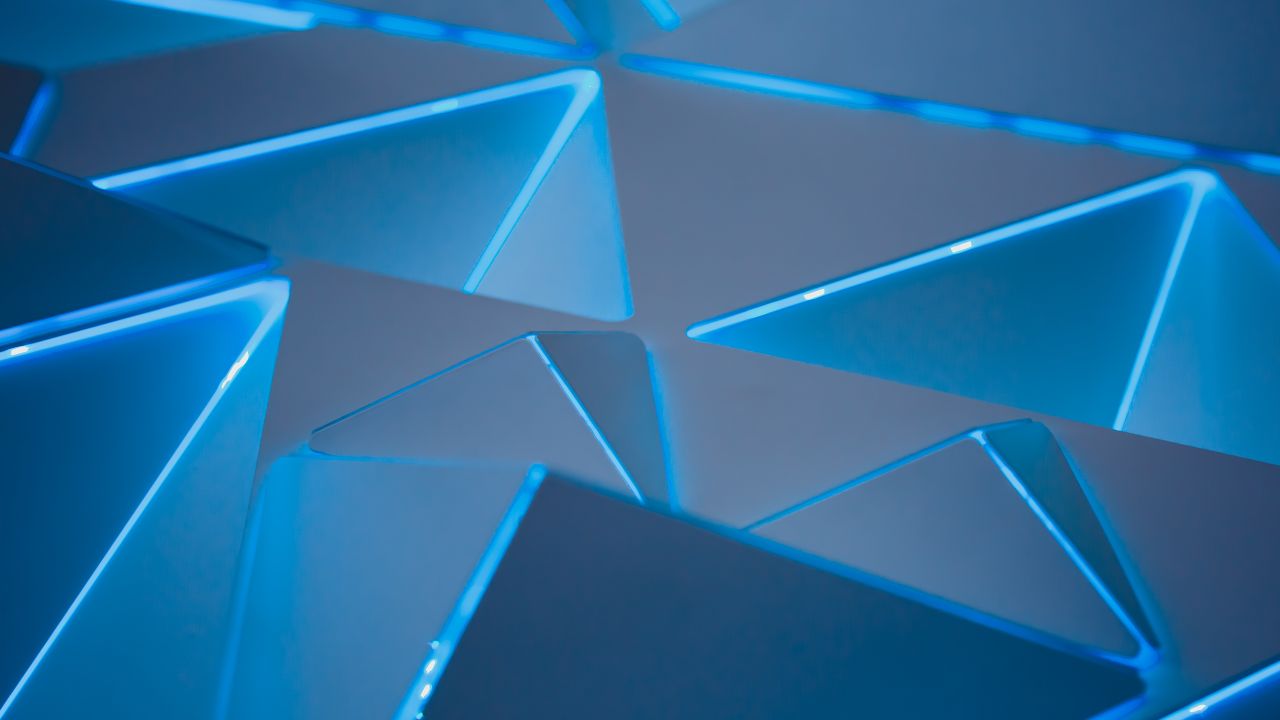 Neon Geometric Pattern - HD Wallpaper 