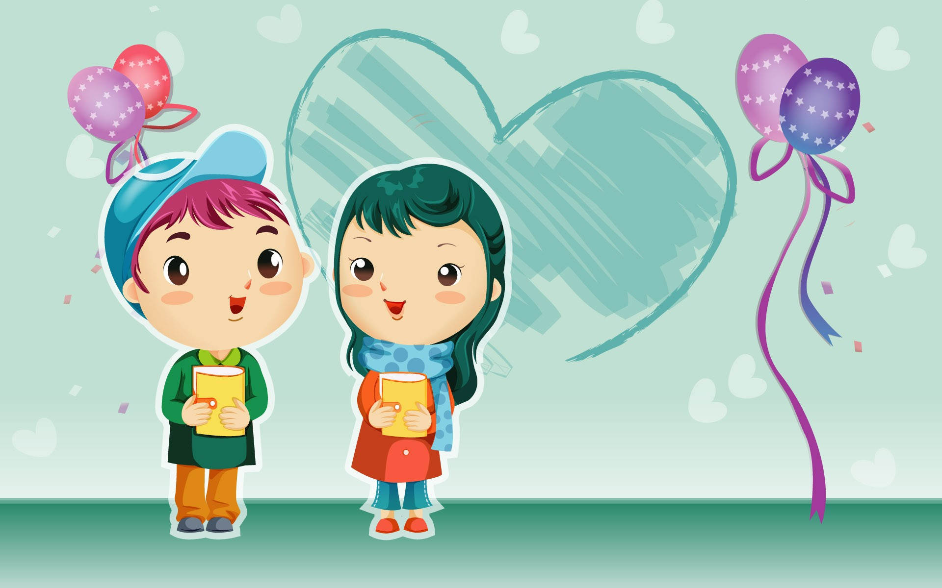 Cute Cartoon Couple - Cartoon Image Full Hd - HD Wallpaper 