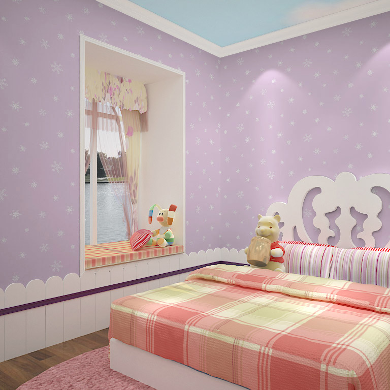 Wallpaper Children S Room Bedroom Boy Warm Cartoon - Stiker Untuk Kamar Cewek - HD Wallpaper 