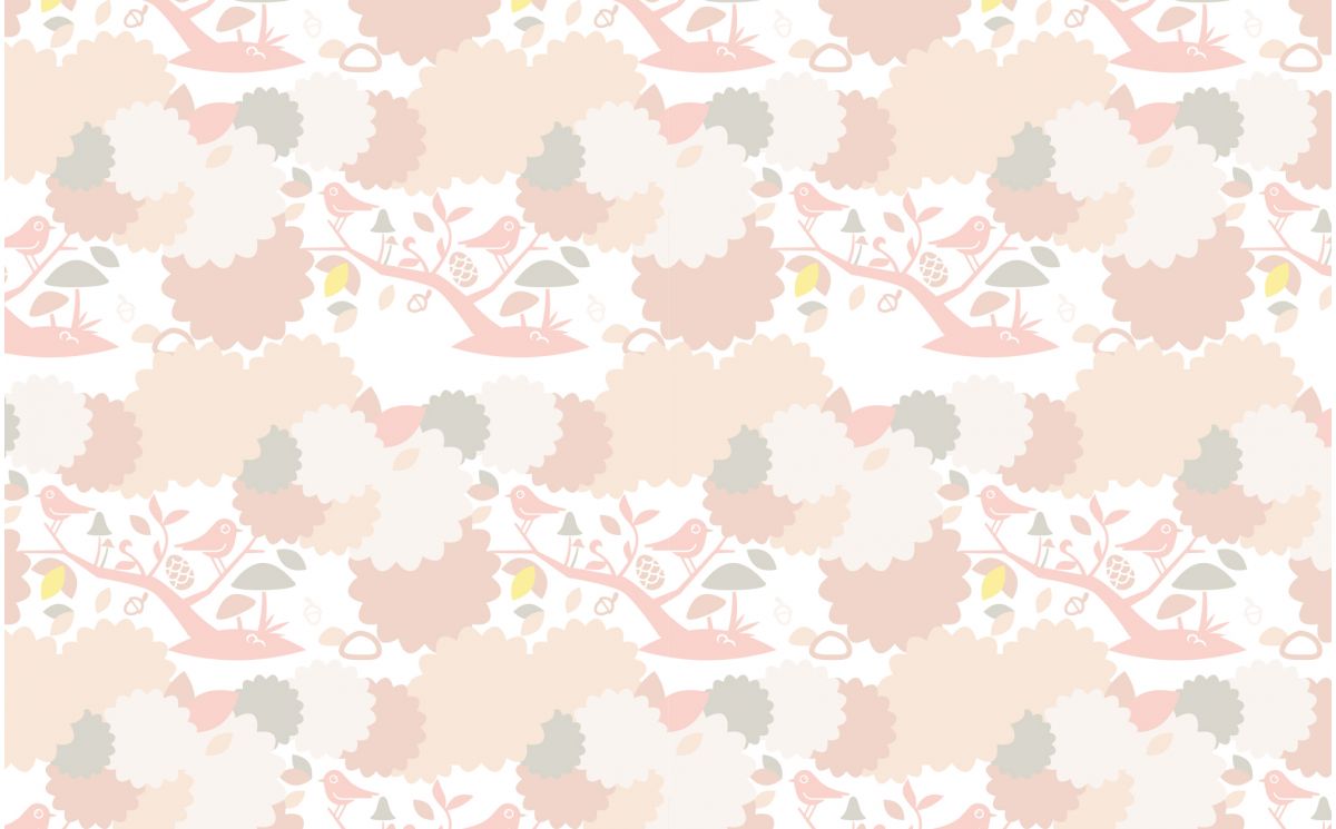 Cute Pink Bird Wallpaper For Kids Room, Girls Room - Wallpaper - HD Wallpaper 