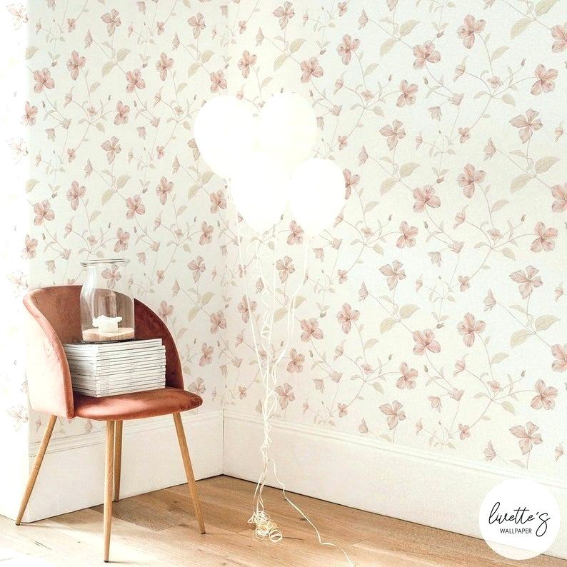 Pink Wallpaper For Girls Room Soft Floral Available - Girl Room - HD Wallpaper 