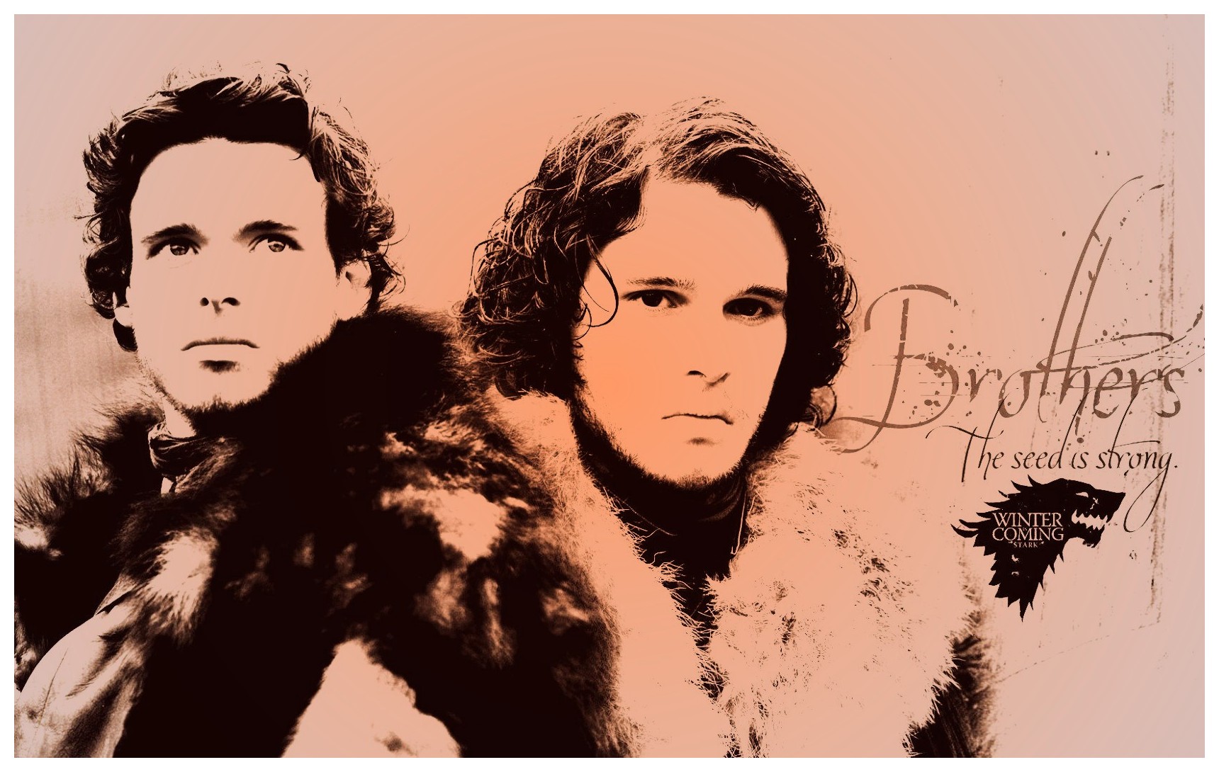 Game Of Thrones Winter Is Coming - Got Jon And Rob - HD Wallpaper 
