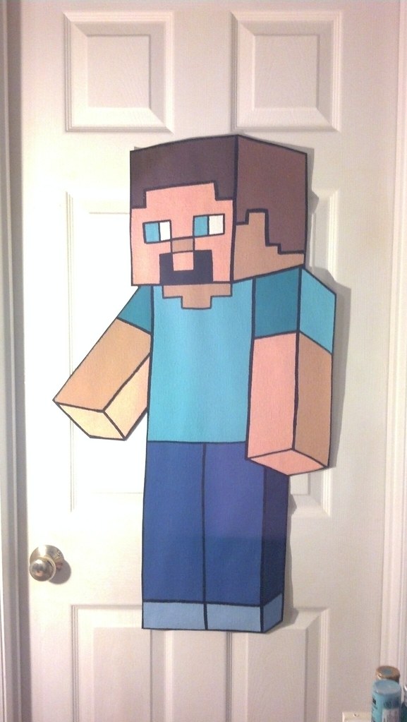 Minecraft Steve Painting - HD Wallpaper 