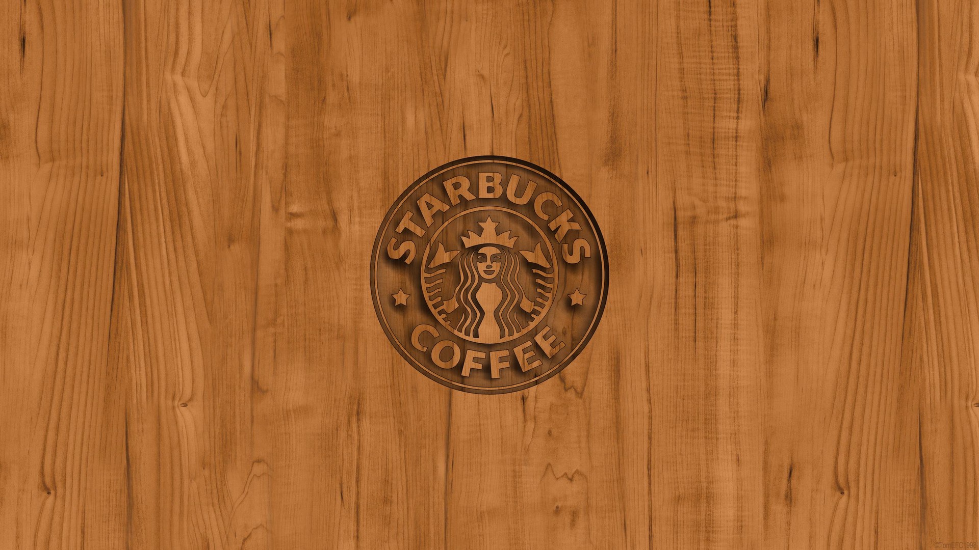 Starbucks Wood - HD Wallpaper 