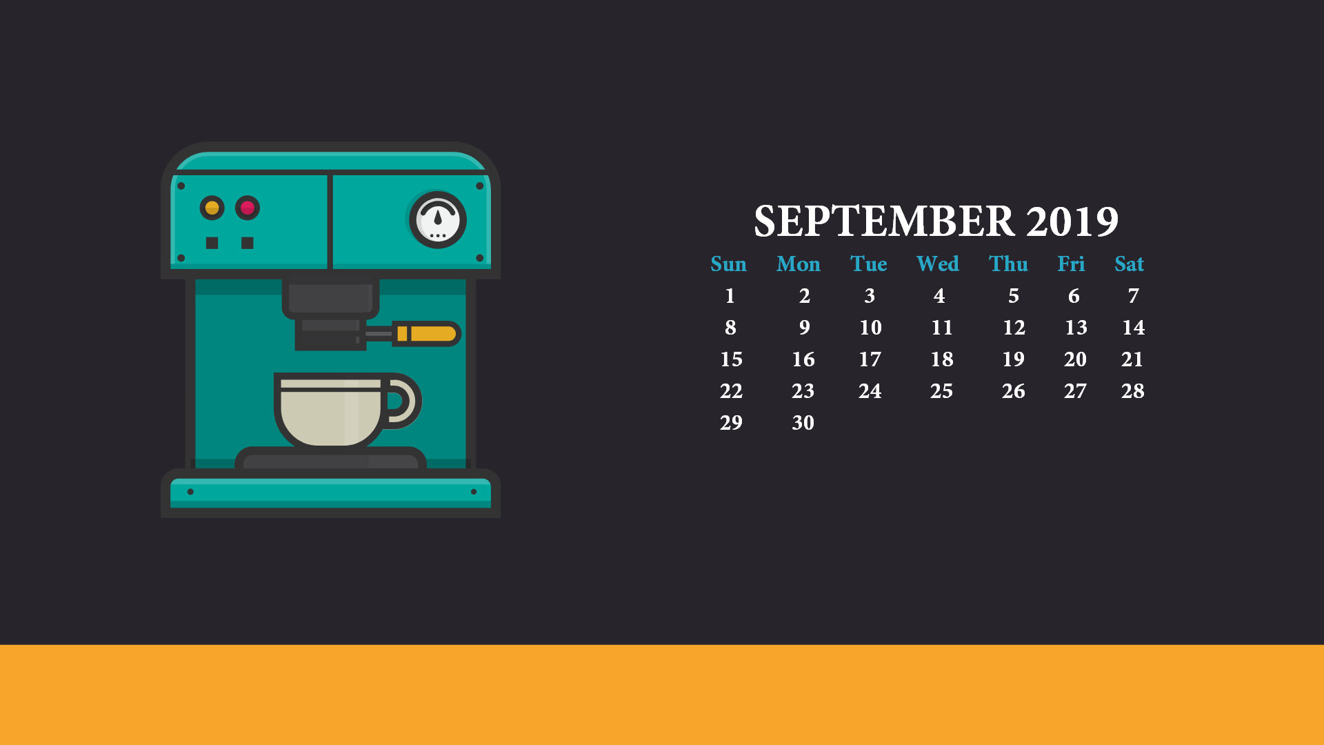 September 2019 Desktop Wallpaper With Calendar - Calendar Wallpaper September 2019 - HD Wallpaper 