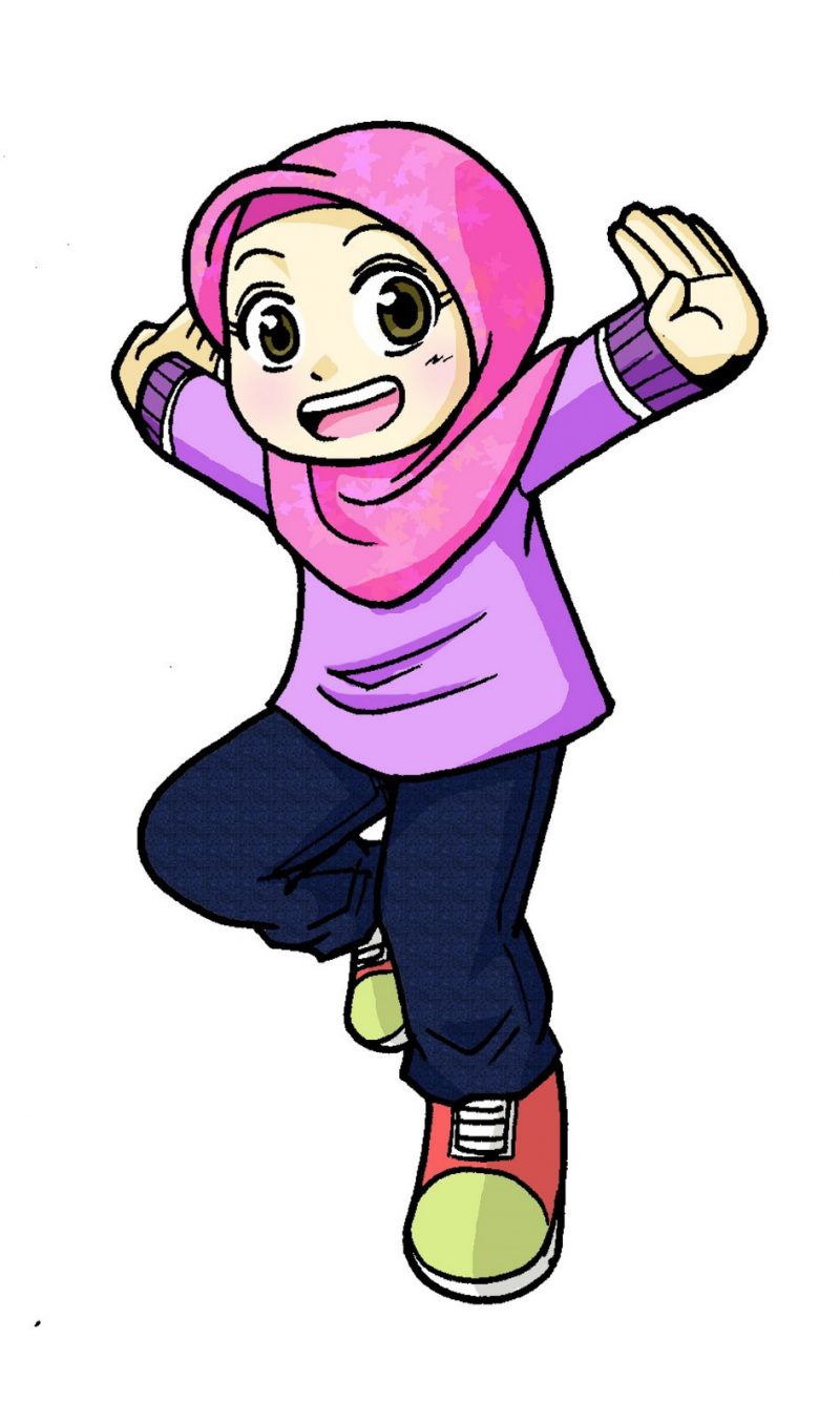 Muslim Kid Stamping Clipart - HD Wallpaper 