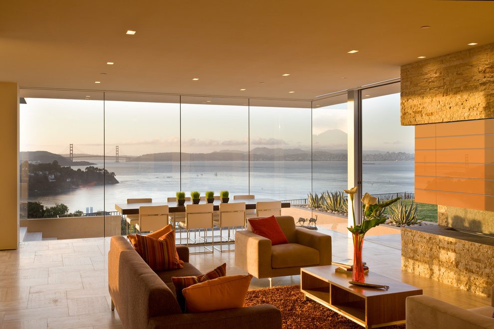 Minecraft Bedroom Wallpaper Living Room Modern With - San Francisco Modern Mansions - HD Wallpaper 