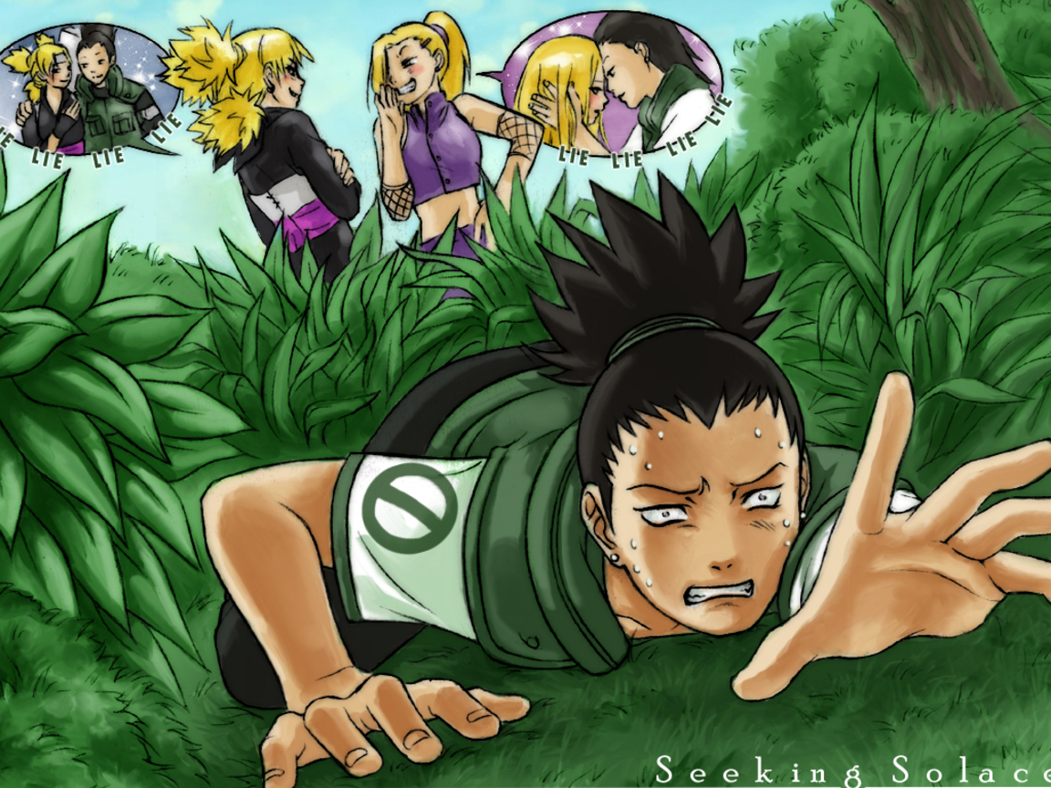 Shikamaru And Temari And Ino - Naruto Shikamaru X Ino - HD Wallpaper 