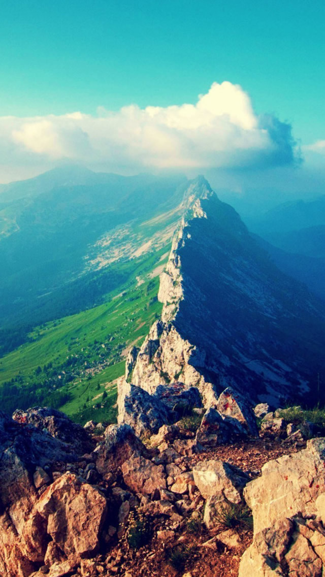 Mountain Ridge Iphone Wallpaper - Best Mountain Wallpapers For Iphone - HD Wallpaper 