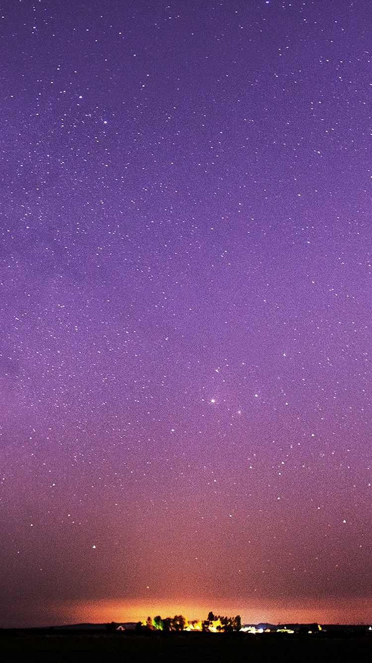 Purple Starry Sky Wallpaper Hd - HD Wallpaper 