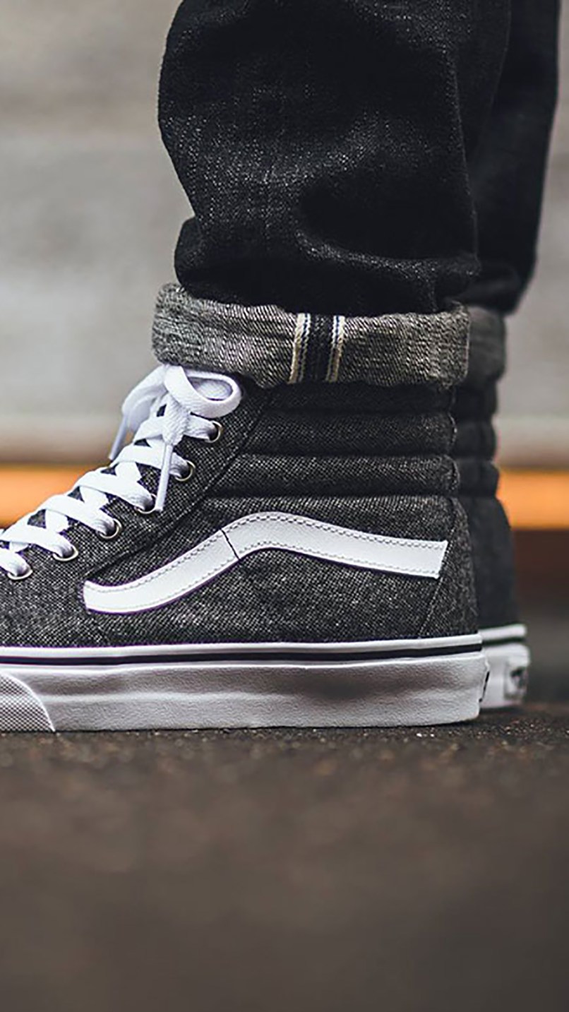 Vans Sk8 Hi Charcoal - HD Wallpaper 